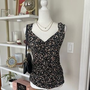 Leopard Print Sleeveless Top Size 3X